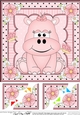 8 x 8 Cute Little Hippo Scalloped Corner Topper