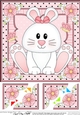 8 x 8 Cute Little Bunny Scalloped Corner Topper