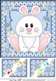 8 x 8 Cute Little Bunny Scalloped Corner Topper