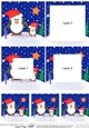 Cute Christmas Penguins Felties Tunnel Topper
