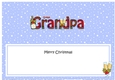 Large DL Merry Christmas GREAT GRANDPA insert with Champagne