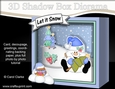 3D Christmas Diorama Shadow Box Card Mini Kit - Snowball Sam has an Xmas Tree