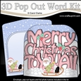 3D Pop Out Christmas Word Card Kit - Merry Christmas TO YOU ALL with Santa