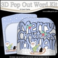3D Pop Out Christmas Word Card Kit - Merry Christmas TO YOU ALL with Santa