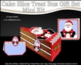 3D Christmas Cake Slice Treat Box Gift Set Mini Kit - Santa is Snowballing!