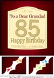 8 x 8 85th Birthday Grandad Wine Label Scalloped Corner