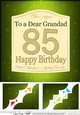 8 x 8 85th Birthday Grandad Champagne Label Scalloped Corner
