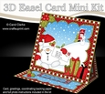 3D Easel Card Mini Kit - Christmas Snowball Sam has a Letter for Santa
