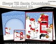 3D Animated Sleeps Till Santa Christmas Postbox Countdown Card Kit - Snowball Sam has a Star