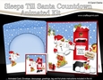 3D Animated Sleeps Till Santa Christmas Postbox Countdown Card Kit - Snowball Sam has a Letter for Santa