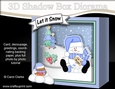 3D Christmas Diorama Shadow Box Card Mini Kit - Snowman Oli wants it to Snow!
