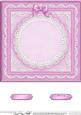 8 x 8 Pearls, Lace and Ribbon Plain Card Base