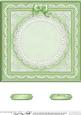8 x 8 Pearls, Lace and Ribbon Plain Card Base