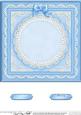 8 x 8 Pearls, Lace and Ribbon Plain Card Base