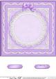 8 x 8 Pearls, Lace and Ribbon Plain Card Base