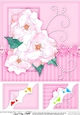 A Touch of Elegance Flowers, Pearls and Lace 8 x 8 Scalloped Corner Topper