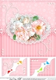 A Touch of Elegance Flowers, Pearls and Lace 8 x 8 Scalloped Corner Topper