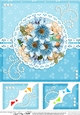 A Touch of Elegance Flowers, Pearls and Lace 8 x 8 Scalloped Corner Topper