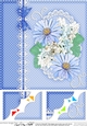A Touch of Elegance Flowers, Pearls and Lace 8 x 8 Scalloped Corner Topper