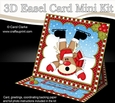 3D Easel Card Mini Kit - Christmas oOops Rudolph is Skating!
