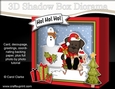 3D Christmas Diorama Shadow Box Card Mini Kit - Little Chocolate Labrador Dog