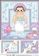 8 x 8 Scalloped Corner Topper - Bathtub Buddies Lady