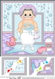 8 x 8 Scalloped Corner Topper - Bathtub Buddies Old Lady