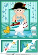 8 x 8 Scalloped Corner Topper - Bathtub Buddies Old Man