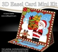 3D Easel Card Mini Kit - Christmas Santa has lots of Presents!