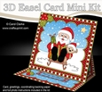 3D Easel Card Mini Kit - Christmas Santa is Sledging!