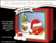 3D Christmas Diorama Shadow Box Card Mini Kit - Bobbin Robin has an Xmas Cracker