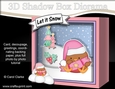 3D Christmas Diorama Shadow Box Card Mini Kit - Bobbin Robin has an Xmas Cracker