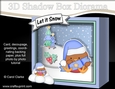 3D Christmas Diorama Shadow Box Card Mini Kit - Bobbin Robin has an Xmas Cracker