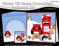 3D Animated Sleeps Till Santa Christmas Postbox Countdown Card Kit - Pip Penguin is Sledging