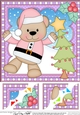 Christmas 8 x 8 Scalloped Corner Topper - Livvy Bear is decorating the Xmas Tree
