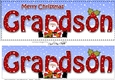Large DL Merry Christmas GRANDSON 3D decoupage with Santa 3D decoupage