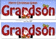 Large DL Merry Christmas GREAT GRANDSON 3D decoupage with Santa 3D decoupage