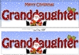 Large DL Merry Christmas GRANDDAUGHTER 3D decoupage with Santa 3D decoupage