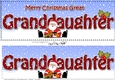 Large DL Merry Christmas GREAT GRANDDAUGHTER 3D decoupage with Santa 3D decoupage