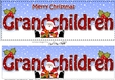 Large DL Merry Christmas GRANDCHILDREN 3D decoupage with Santa 3D decoupage