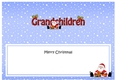 Large DL Merry Christmas GRANDCHILDREN insert with Santa 3D decoupage