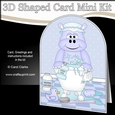 3D Shaped Card Kit - Bathtub Buddies - Cute Little Hippo