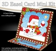 3D Easel Card Mini Kit - Christmas Snowman Oli is Snowballing
