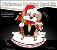 3D Shaped Rocking Christmas Card Mini Kit - Little Cavachon Dog