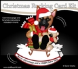 3D Shaped Rocking Christmas Card Mini Kit - Little German Shepherd Dog