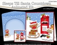 3D Animated Sleeps Till Santa Christmas Postbox Countdown Card Kit - Bobbin Robin has a Letter for Santa