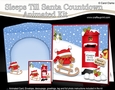 3D Animated Sleeps Till Santa Christmas Postbox Countdown Card Kit - Bobbin Robin is Sledging