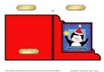 Cute Penguin has a Christmas Star - Cut and Fold Corner Card