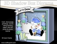 3D Christmas Diorama Shadow Box Card Mini Kit - Snowball Sam has Xmas Presents