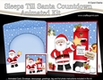 3D Animated Sleeps Till Santa Christmas Postbox Countdown Card Kit - Santa has an Xmas Star